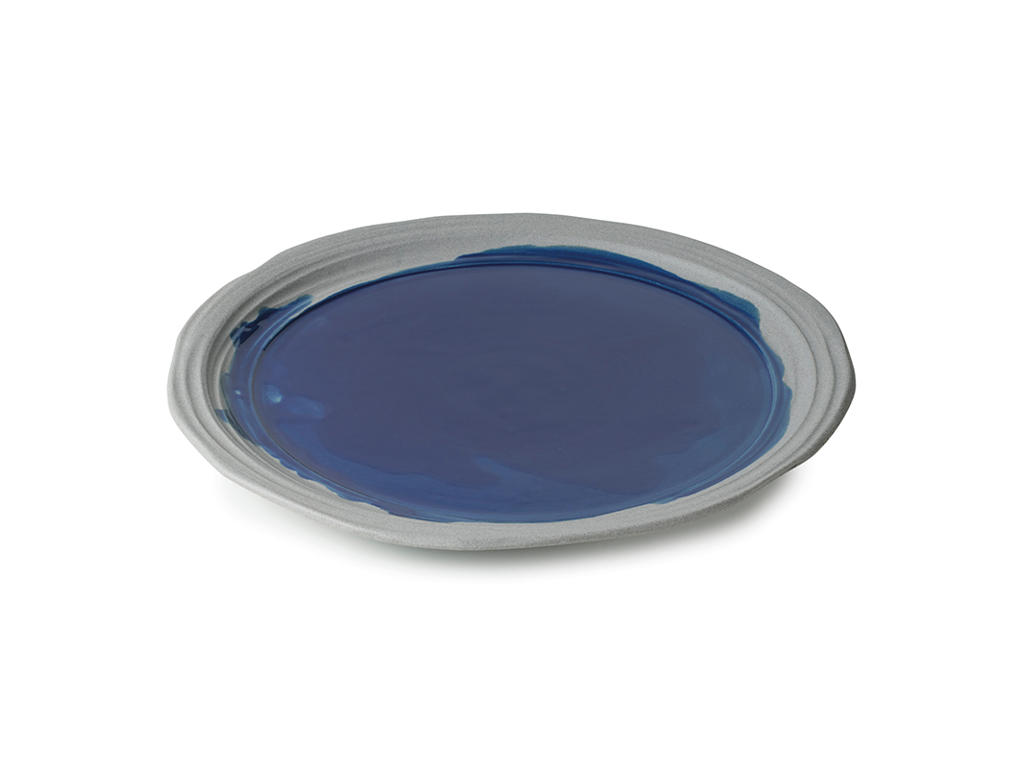 No.W Plato de cena  28 cm Azul/Gris