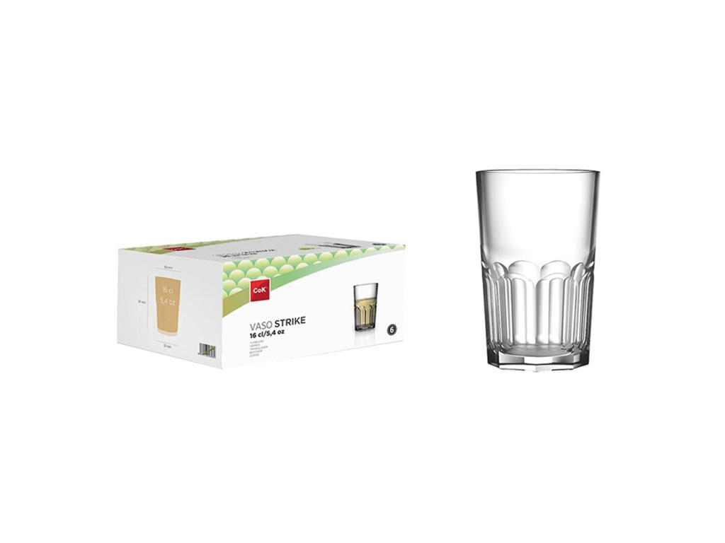 Vaso 16 cl. Strike 6-pack