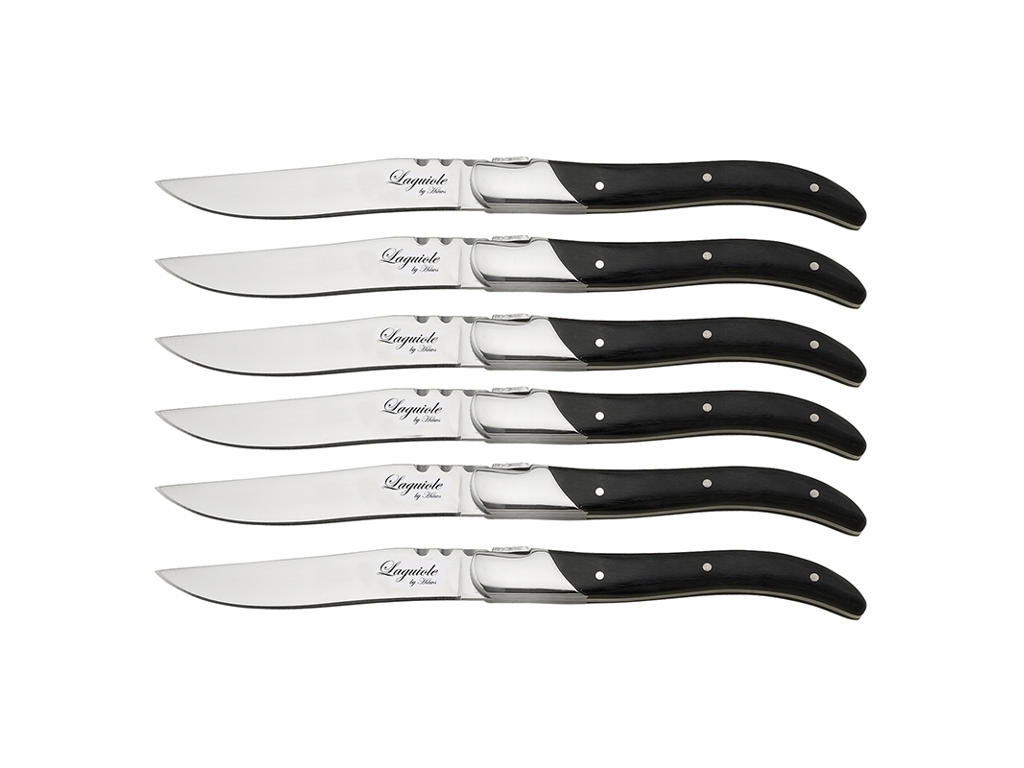 Cuchillo Laguiole Negro Ébano 6 pcs.