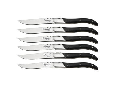Cuchillo Laguiole Negro Ébano 6 pcs.