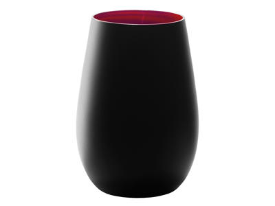 Vaso de agua con cristal negro/rojo 46,5cl - 120x64mm