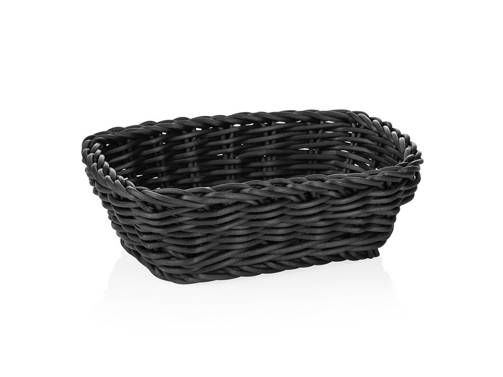 Cesta de pan Negra 19x13x6 cm Weaver Pro