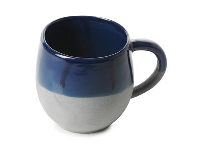 No.W Taza c/Mango 33 cl Azul/Gris