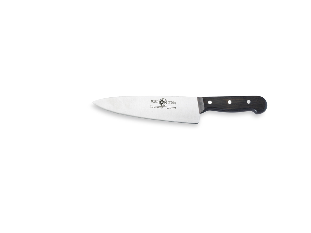 Cuchillo de cocina - Acero inoxidable - Mango de madera - 20cm - 200g