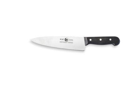 Cuchillo de cocina - Acero inoxidable - Mango de madera - 20cm - 200g