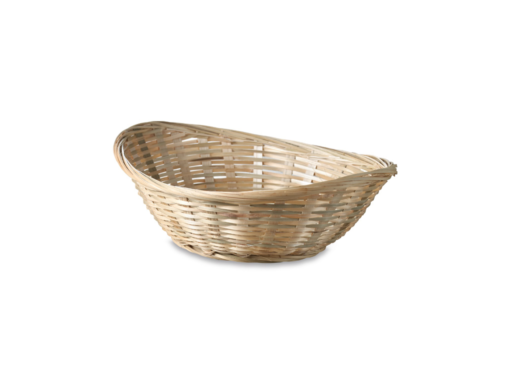 Cesta de pan ovalada de bambú 25 x 19 x 6,5