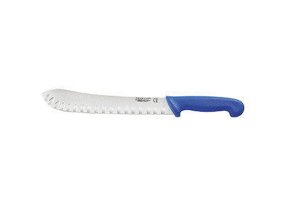 Cuchillo de corte con mango de plástico azul 26 cm