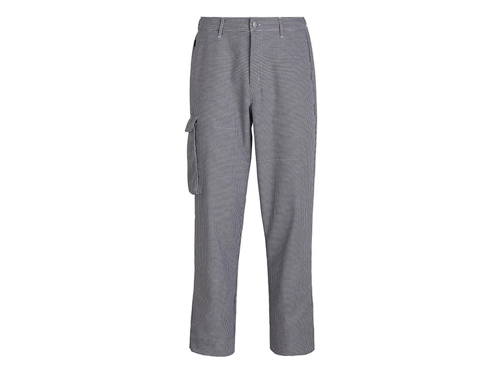 Pantalones Unisex Negro/blanco con bolsillo en el muslo L