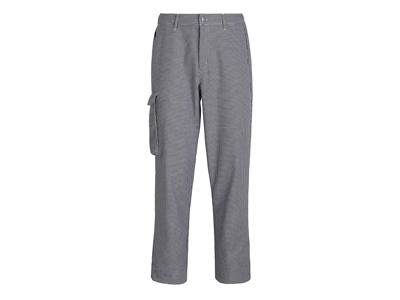 Pantalones Unisex Negro/blanco con bolsillo en el muslo L