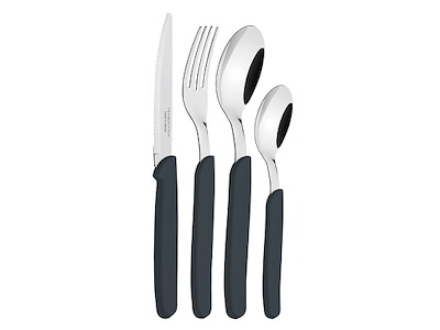 Juego de cubiertos 24 pcs Carmel gris oscuro
