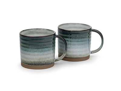 Taza de té 2 pcs con asa Azul 350 ml IVAR
