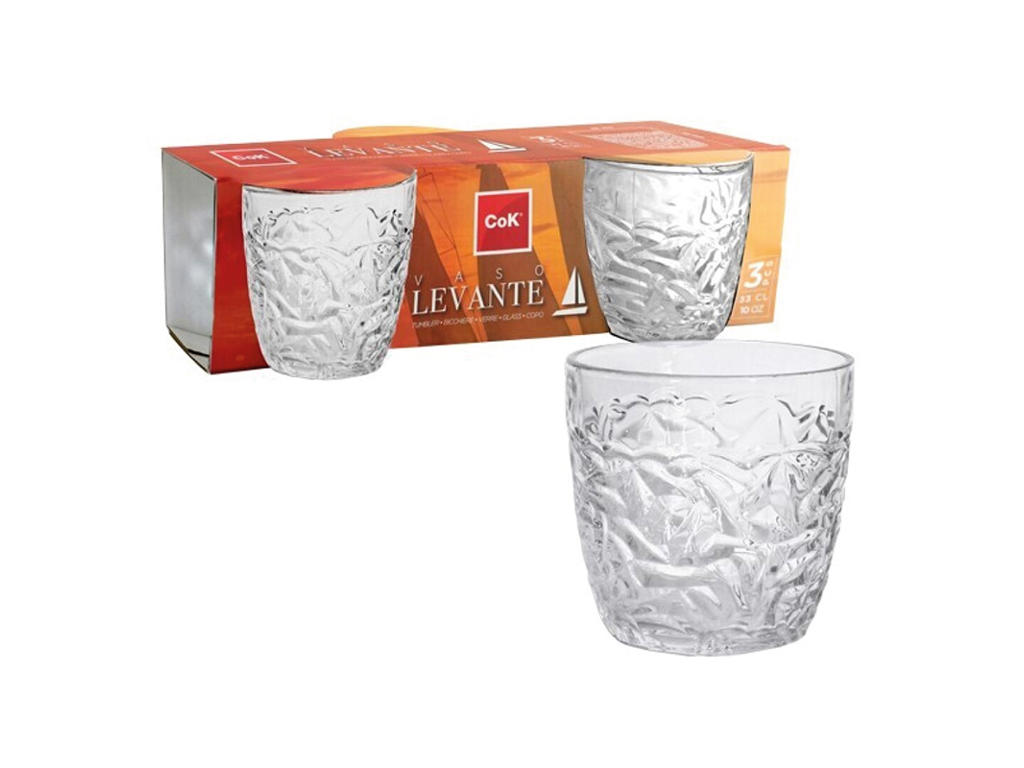 Vaso 33 cl 3-Pak Levante