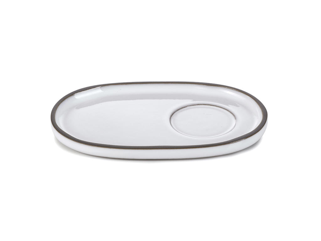 Plato Oval 13,5x8 cm Blanco Caractere