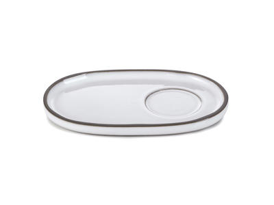 Plato Oval 13,5x8 cm Blanco Caractere