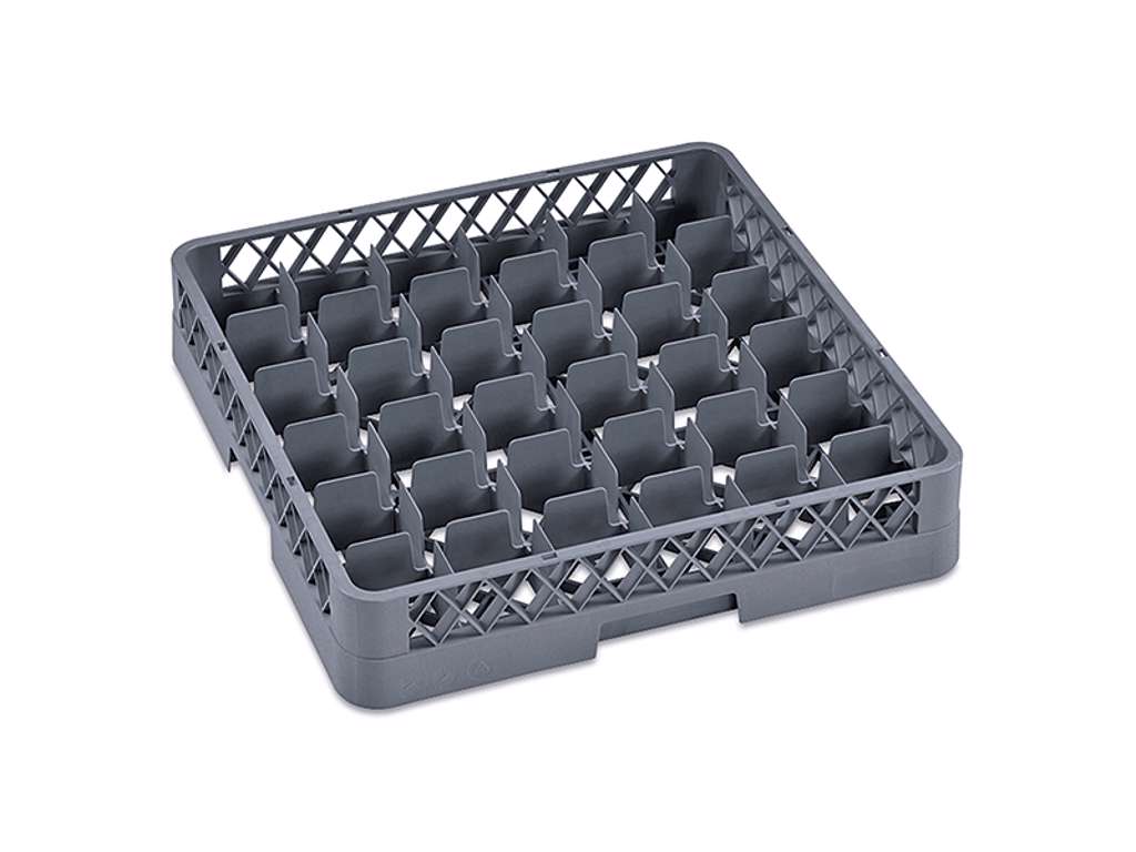 Bandeja de lavavajillas para vasos 36 compartimentos gris