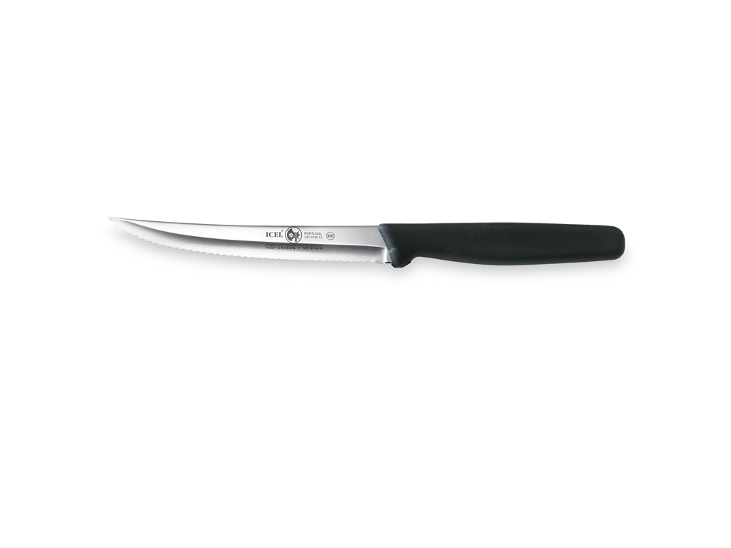 Cuchillo de steak - Acero inoxidable - Negro - 130mm