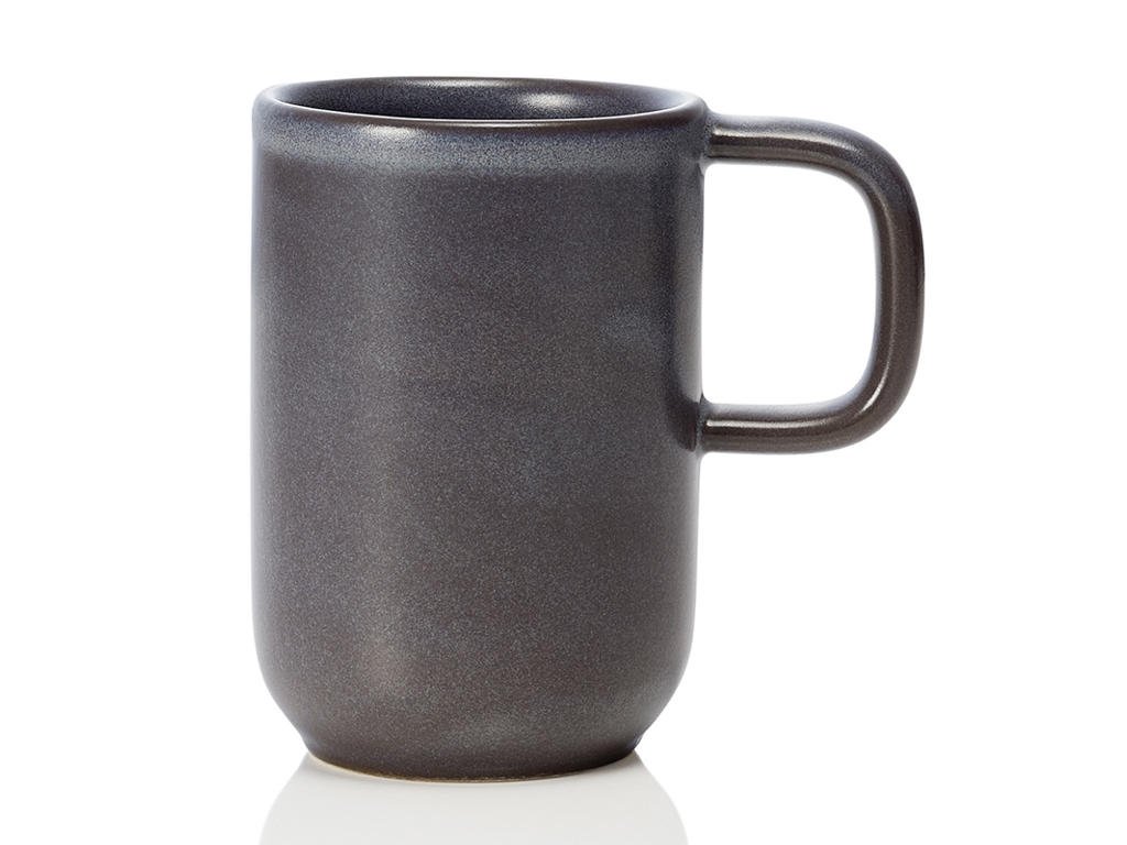 Taza de cerámica gris 370ml - 110x75x75mm