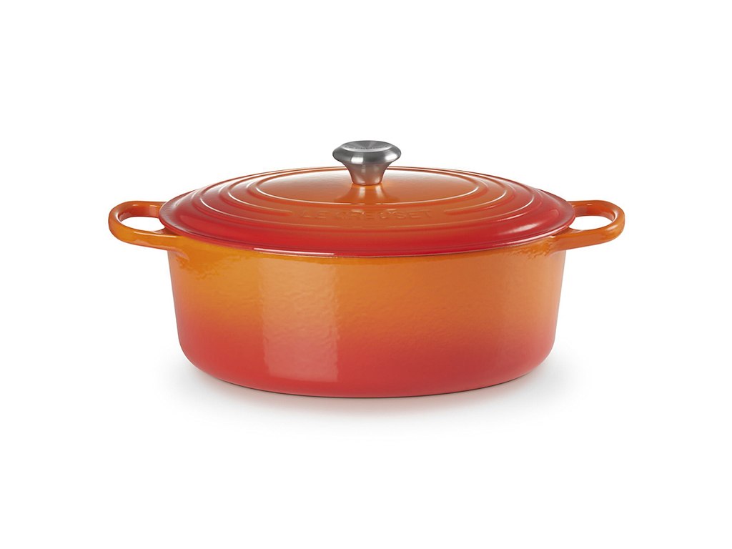 Olla de hierro fundido volcánico - ovalada - 33cm - 6600g