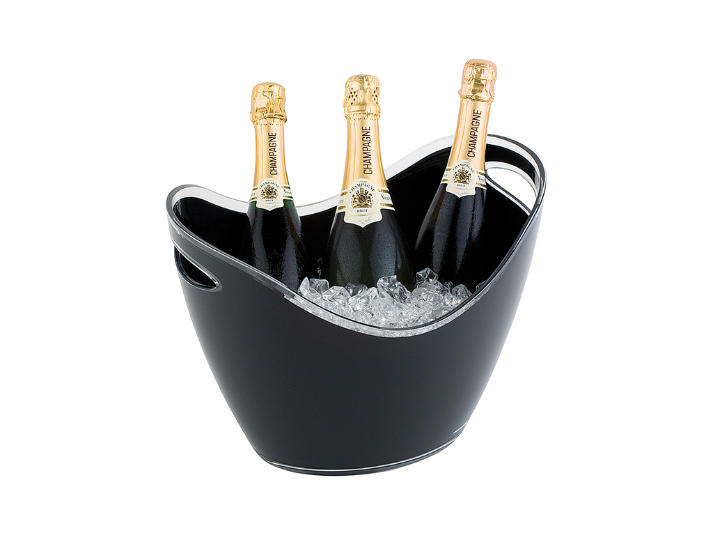 Champagne cuenco 6 ltr negro 35x27 cm