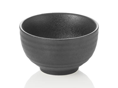 Tazón - Porcelana - Negro - Ø12,5cm - 0,4ltr - 75x125x125mm - Apto para lavavajillas