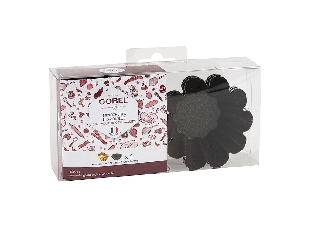 Tarteleta - forma de brioche antiadherente 6 uds