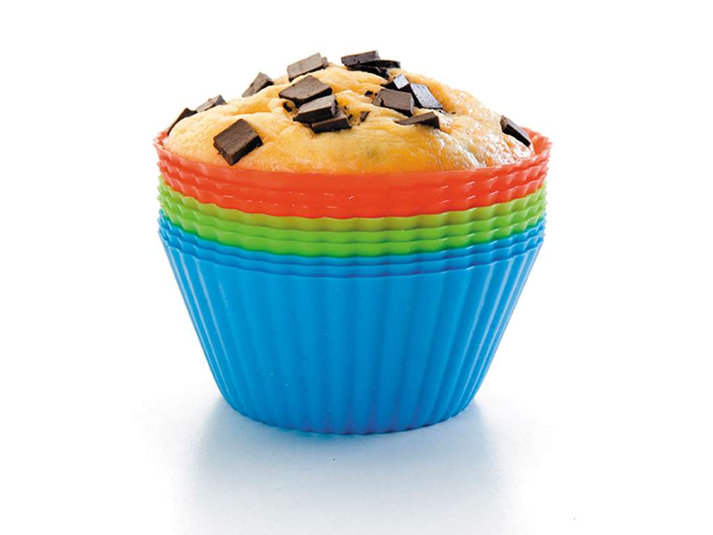 Molde para muffins 12 pcs silicona 7 cm