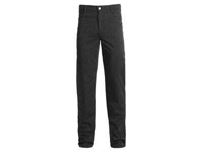 Pantalones de cocina Unisex Negro/blanco rayas XS