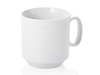 Taza c/manija Blanca 30 cl Apilable