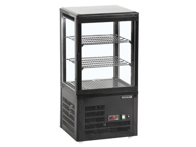 Exhibidor de refrigeración modelo de mesa 60 ltr negro