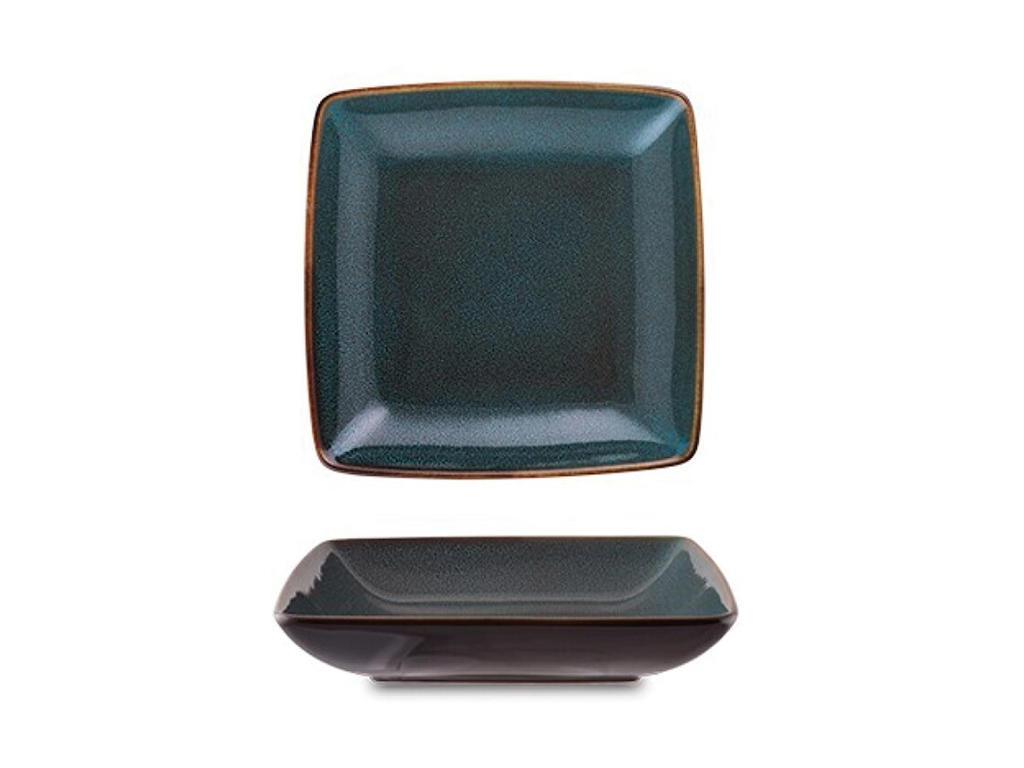 Plato hondo 20x20 cm petróleo Monsul