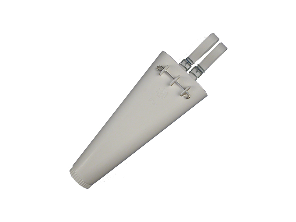 Funda de cuchillo, plástico, 4 compartimentos, blanco