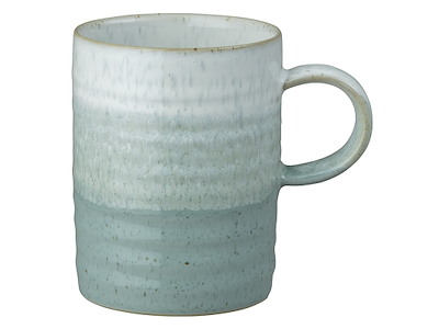 Taza Denby Kiln con asa – Verde estriada 370 ml