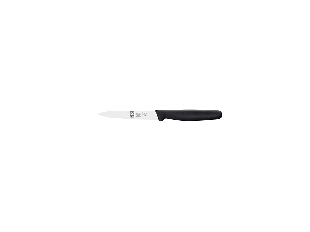 Cuchillo decorativo - Acero inoxidable - Negro - 100mm - Corte ondulado