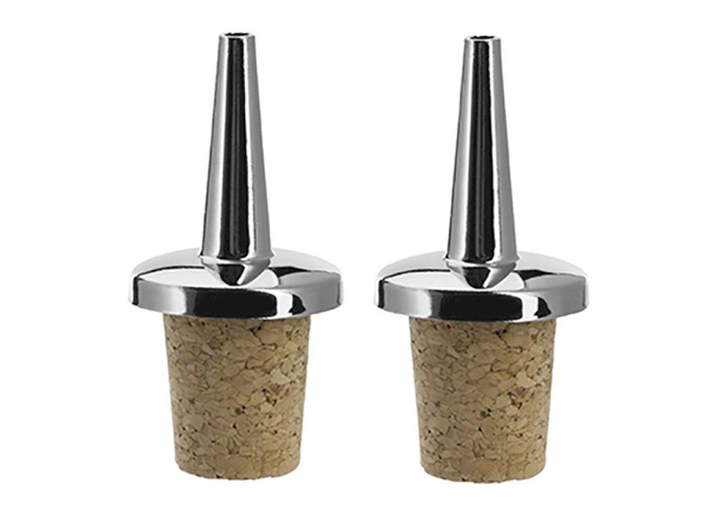 Válvula de vertido Plata/Cork con delgado chorro 2 pcs