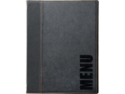 Menú A4 negro 1 hoja/4 lados Trendy