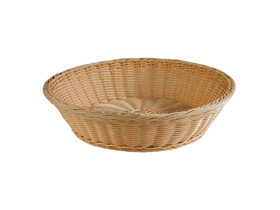 Cesta de pan redonda 39 cm H 10 cm natural