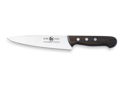 Cuchillo de cocina - Acero inoxidable - Madera de rosa - 16 cm - 55HrC