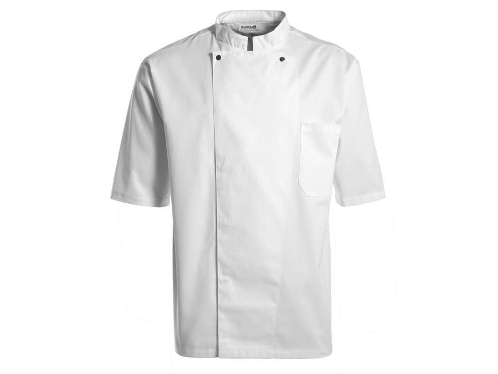 Chaqueta de chef de manga corta blanca
