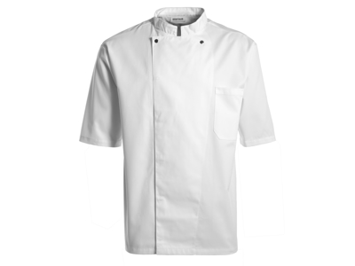 Chaqueta de chef de manga corta blanca