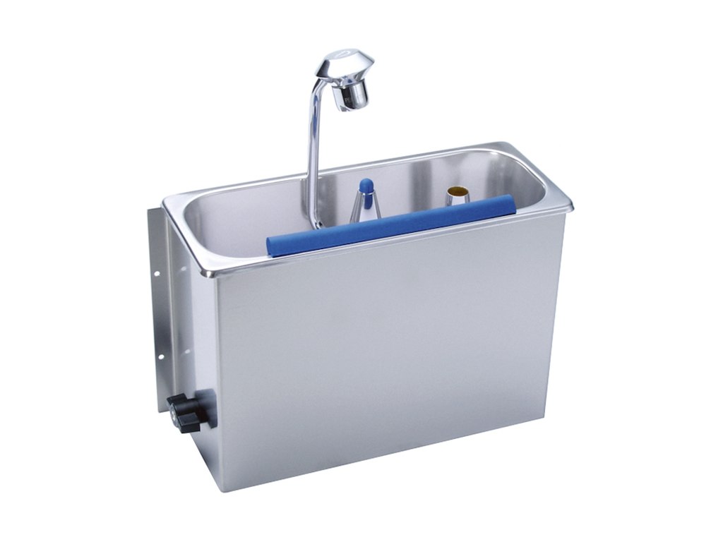 Lavadora de cucharas de helado montada en la pared simple.