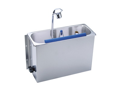 Lavadora de cucharas de helado montada en la pared simple.