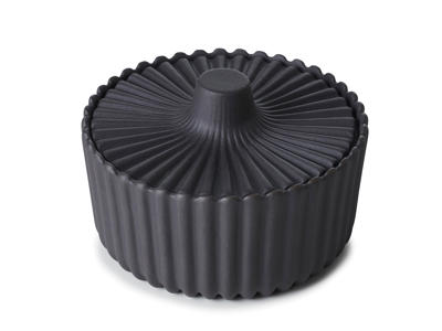 Tazón de azúcar con tapa 10 cl Negro Liso Metal Pekoe