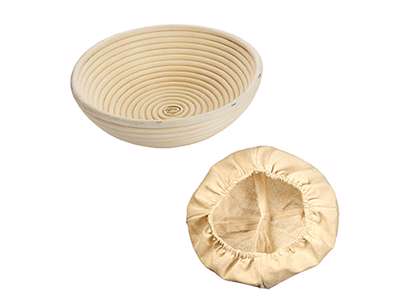 Cesta elevadora redonda 24,5cm con tela