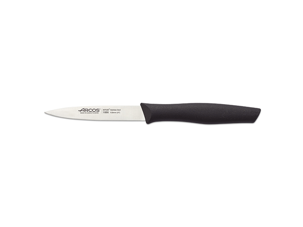 Cuchillo pelador, 10 cm, Arcos Nova, Negro