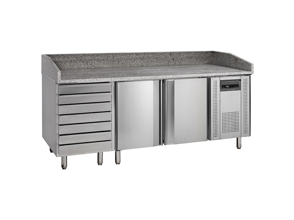 Mesa de pizza 2 puertas 7 cajones t/dej m/bagk