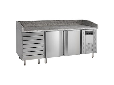 Mesa de pizza 2 puertas 7 cajones t/dej m/bagk
