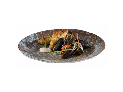 Plato redondo de melamina 26 cm Aquaris