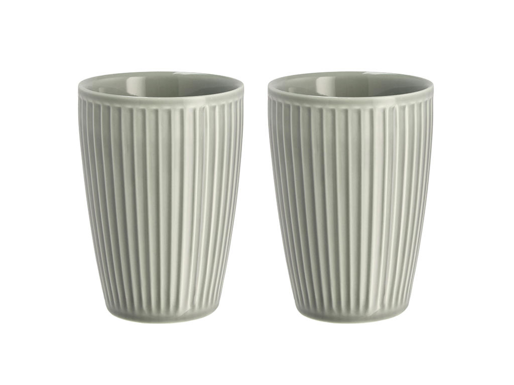 Taza térmica Plissé 25 cl 8x12 cm 2 uds. Hielo Ártico