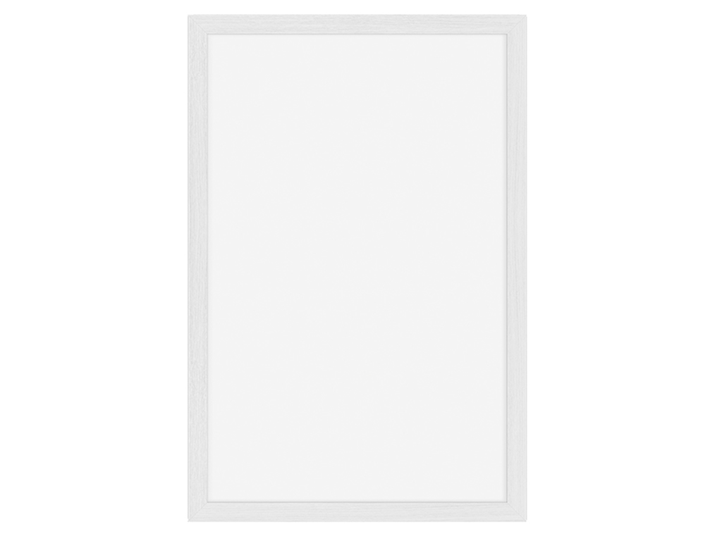 Tablero 60x40x1 cm blanco lacado marco de madera