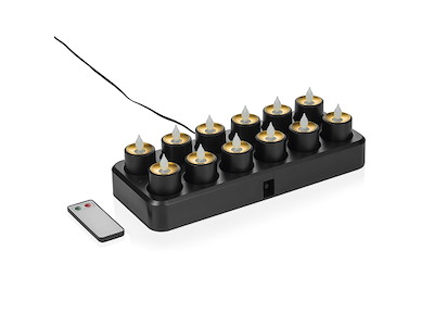 Velas LED 12pcs. Cargador/Control remoto